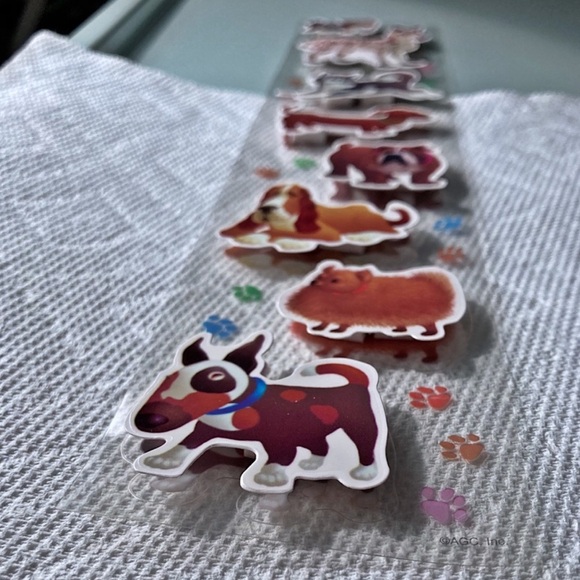 Sandy Lion Dogs Scrapbooking Bundle 3D Stickers Rubber Stamps NOS - Picture 3 of 9